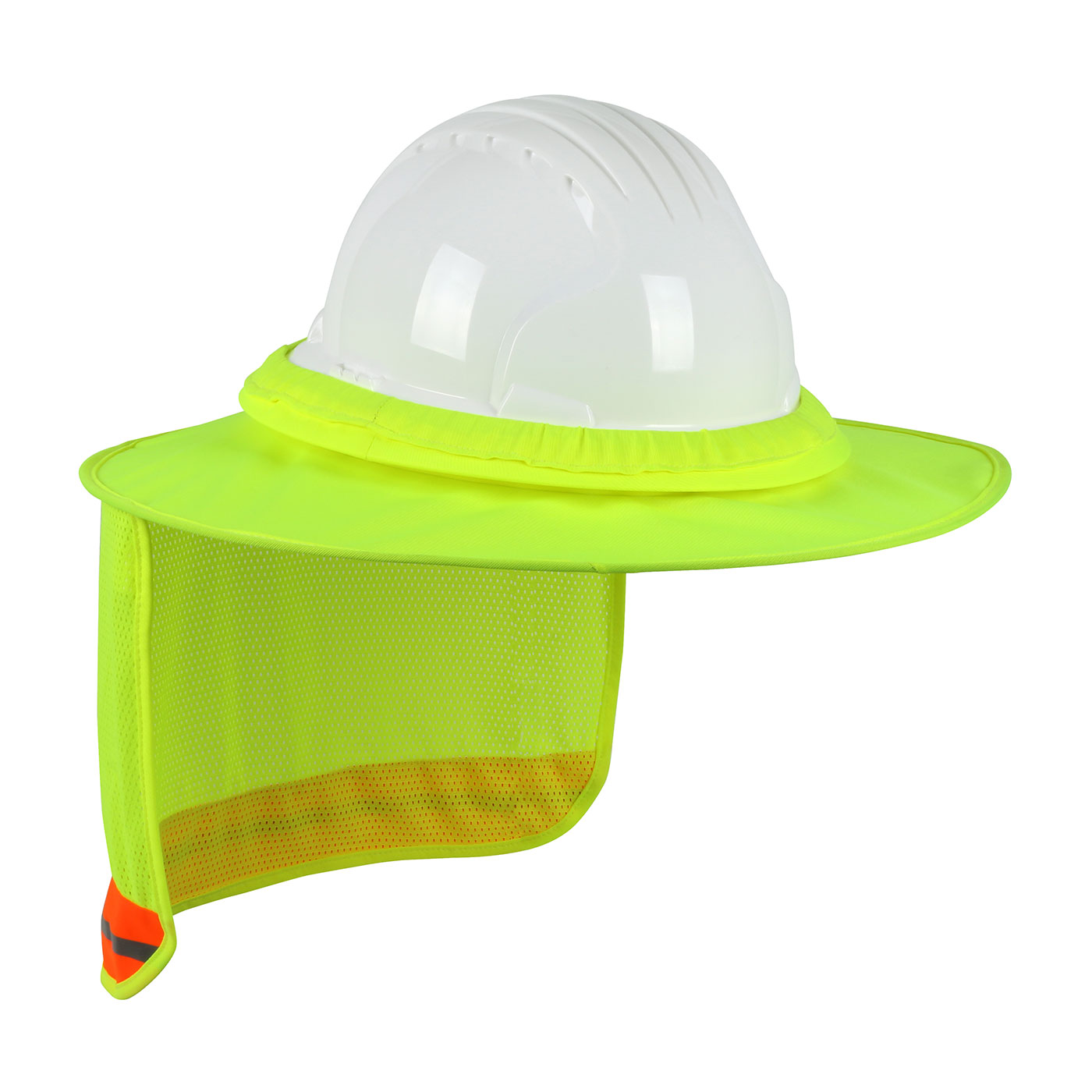 396-850 PIP EZ-Cool® Hi-Vis Full Brim Hard Hat Visor with Neck Shade -  Yellow